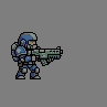 Space marine shooting (6 frames)