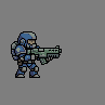 Space marine shooting (8 frames)