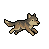 Wolf action pose